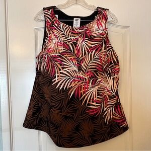 Lands’ End Chlorine Resistant High Neck UPF 50 Modest Tankini Swimsuit Top | 18W